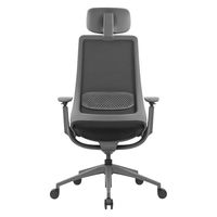 【車上渡し】アール・エフ・ヤマカワ ハグ チェア 可動肘 ランバー付 ヘッドレスト付 ブラック×グレーフレーム 1脚（直送品）