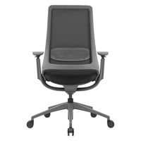 【車上渡し】アール・エフ・ヤマカワ ハグ チェア 可動肘 ランバー付 ブラック×グレーフレーム 1脚（直送品）