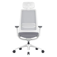 【車上渡し】アール・エフ・ヤマカワ ハグ チェア 可動肘 ランバー付 ヘッドレスト付 ライトグレー×ホワイトフレーム 1脚（直送品）