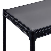 【軒先渡し】エレクター ベーシックシリーズ フラットシェルフ 幅450×奥行450mm ブラック 1セット（直送品）