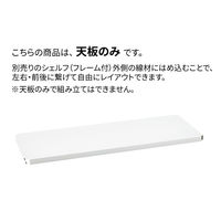 【軒先渡し】エレクター ベーシックシリーズ フラットシェルフ 連結用天板 幅750×奥行450mm ホワイト 1枚（直送品）