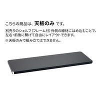【軒先渡し】エレクター ベーシックシリーズ フラットシェルフ 連結用天板 幅1200×奥行450mm ブラック 1枚（直送品）