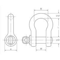 DAIDOHANT タイガーシャックル 3.2トン用(2個入) (d)16mmx(D)19mm 10103258 1袋(2個)（直送品）