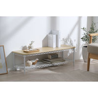 【軒先渡し】アイリスオーヤマ カラーメタルラック ローボード 幅1010×奥行310×高さ300mm ホワイト 1台（直送品）