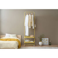 【軒先渡し】アイリスオーヤマ ハンガーワゴン 幅650×奥行360×高さ1133/1387/1641/1895mm イエロー 1台（直送品）