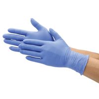 川西工業　検査検診用ニトリルグローブ バイオフィット ブルー XS M007XS 1袋（125枚入）