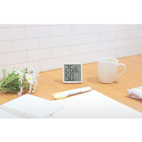 温湿度計 ドリテック デジタル温湿度計 リテーモ・シンプル ホワイト 1個