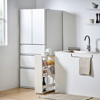 アイリスオーヤマ キッチン隙間収納ラック 幅180×奥行445×高さ827mm ホワイト 1台（直送品）