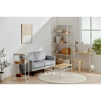 アイリスオーヤマ カラーメタルラック テーブル 幅760×奥行360×高さ400mm ホワイト 1台（直送品）