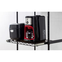 アイリスオーヤマ カラーメタルラック ペール上ラック ハイタイプ 幅750×奥行350×高さ1800mm ブラック 1台（直送品）