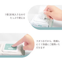 ウェットティッシュ アルコール フタつきmini除菌 携帯用 1セット（1パック（30枚入×3個）×50） ドウシシャ