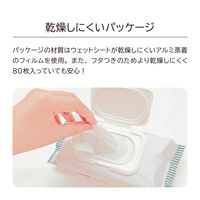 ウェットティッシュ アルコール 除菌ウェットティッシュ ふた付き 本体 1セット（80枚入×12個） ドウシシャ