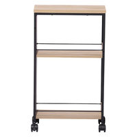 アイリスオーヤマ 目隠しワゴン 幅225×奥行396×高さ680ｍｍ ナチュラル/ブラック 1台（直送品）