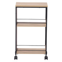 アイリスオーヤマ 目隠しワゴン 幅323×奥行396×高さ680ｍｍ ナチュラル/ブラック 1台（直送品）