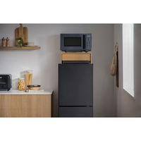 アイリスオーヤマ レンジ下収納 幅450×奥行395×高さ166ｍｍ ナチュラル/ブラック 1台（直送品）