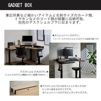 【軒先渡し】コイズミファニテック GENTLER ガジェットボックス 幅550×奥行123×高さ64mm ホワイトウォッシュ×ブラック 1台（直送品）