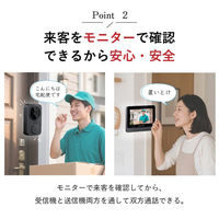 ダイアモンドヘッド カメラ付きコードレステレビドアホン OT-DP43S 1セット(受送信セット)（直送品）