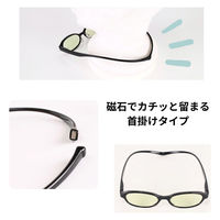 マグティク 首掛け老眼鏡 ブラック 度数2 4573521410178 1個（直送品）