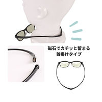 マグティク 首掛け老眼鏡 ブラック 度数2.5 4573521410642 1個（直送品）