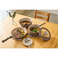 マルチポット 20cm IH・ガス火対応 SONOMA グレージュ LV-0365 1個 食洗機・オーブン対応 LIV PLUS