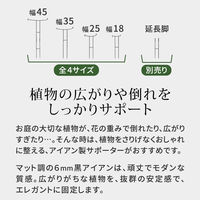 住まいスタイル アイアン製植物サポーター延長脚 8本セット IF-N0051-8P 1セット(8本入)（直送品）