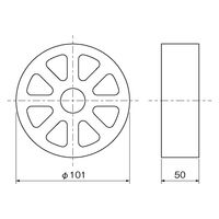 清水 防音・吸音ウレタンフォーム 簡易挿入式サイレンサー SH-VNPU100 1セット(1個×10)（直送品）