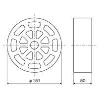 清水 防音・吸音ウレタンフォーム 簡易挿入式サイレンサー SH-VNPU150 1個（直送品）