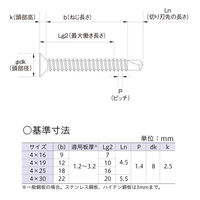 八幡ねじ さらドリルねじブランカ 4×19 576197 1セット(1袋(25本)×5)（直送品）