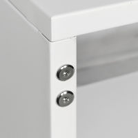 スマイル スチールオープンワゴン/サイドキャビネット 3段 ホワイト  幅600×奥行320×高さ1020mm 1台