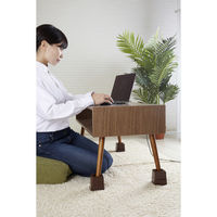 スマイルキッズ テーブルの高さをあげる足 ブラウン AKO-08BR 1個（直送品）