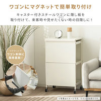 武田コーポレーション キャスター付きスチールワゴン用隠し板 LN-H6-KKSWH 1箱(4個入)（直送品）