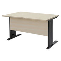 【車上渡し】アール・エフ・ヤマカワ スチール脚デスク 幅1200×奥行700×高さ700ｍｍ ナチュラル×ブラック 1台（直送品）