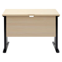 【車上渡し】アール・エフ・ヤマカワ スチール脚デスク 幅1000×奥行600×高さ700ｍｍ ナチュラル×ブラック 1台（直送品）