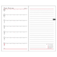 ダイゴー 【2026年4月版】手帳サイズ 1週間+横罫 月曜始まり ブラック E1102 1冊（直送品）