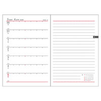 ダイゴー 【2026年4月版】手帳サイズ ミニ 1週間+横罫 月曜始まり ブラック E1101 1冊（直送品）