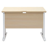 【車上渡し】アール・エフ・ヤマカワ スチール脚デスク 幅1000×奥行600×高さ700ｍｍ ナチュラル×ホワイト 1台（直送品）