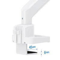 アール・エフ・ヤマカワ モニターアーム メカニカルスプリング式上締めタイプ デュアル ホワイト RFMA-DT53-DUWH 1台（直送品）