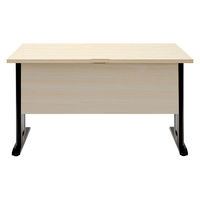 【車上渡し】アール・エフ・ヤマカワ スチール脚デスク 幅1200×奥行600×高さ700ｍｍ ナチュラル×ブラック 1台（直送品）