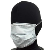 川西工業 ガードファイン3層マスク ブルー #7042B 1箱（50枚入）