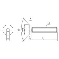 SUNCO 皿CAP(日本鋲螺 16×50 (30本入) A0-00-200B-0160-0500-00 1箱(30本)（直送品）