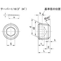 SUNCO ユニクロ プラグB(沈み PT 1/16 (1000本入) A0-00-5710-8005-0000-01 1箱(1000本)（直送品）