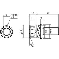 SUNCO ユニクロ 10.9CAP P=3 岡井鉄工所製 10×15 (50本入) A0-00-903J-0100-0150-01（直送品）