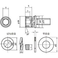 SUNCO クローム 10.9CAP P=4 4×15 (500本入) A0-00-9040-0040-0150-06 1箱(500本)（直送品）