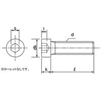 SUNCO 三価ブラック 小頭ローヘッドCAP 3×8 (1000本入) A0-00-L050-0030-0080-04 1箱(1000本)（直送品）