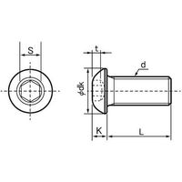 SUNCO BK SUSボタンCAP 5×55 (200本入) A0-02-1000-0050-0550-08 1箱(200本)（直送品）