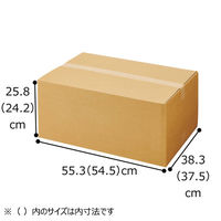 ストア・エキスプレス 【10枚】ダンボール 55.3×38.3×25.8cm 36156-155 1セット(10枚) 61-318-3-8（直送品）