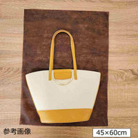 【100枚】不織布インナーバッグ 薄タイプ ダークブラウン 幅45×高さ60cm 7406-310 1セット(100枚)（直送品）