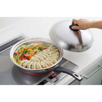 ヨシカワ フライパンにのせて簡単蒸しプレート ドーム型 28~30cm用 YJ3180 1個（直送品）