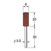 日本精密機械工作 軸付ラビン砥石 一般用 10本 R4331 1箱（直送品）