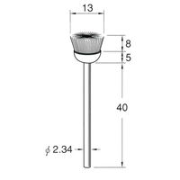 日本精密機械工作 軸付カップ型ブラシ 真鍮線 5本 B3120 1箱（直送品）